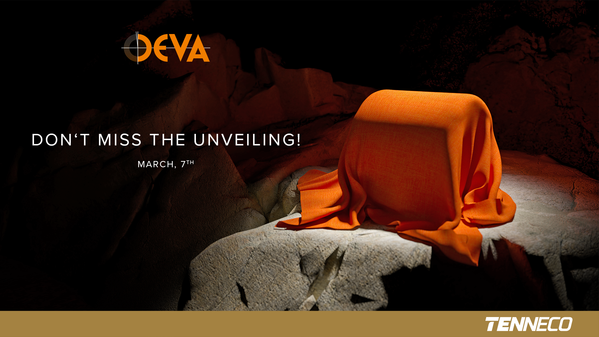 TENNECO DEVA teaser image featuring a mystery product unveiling on March 7th