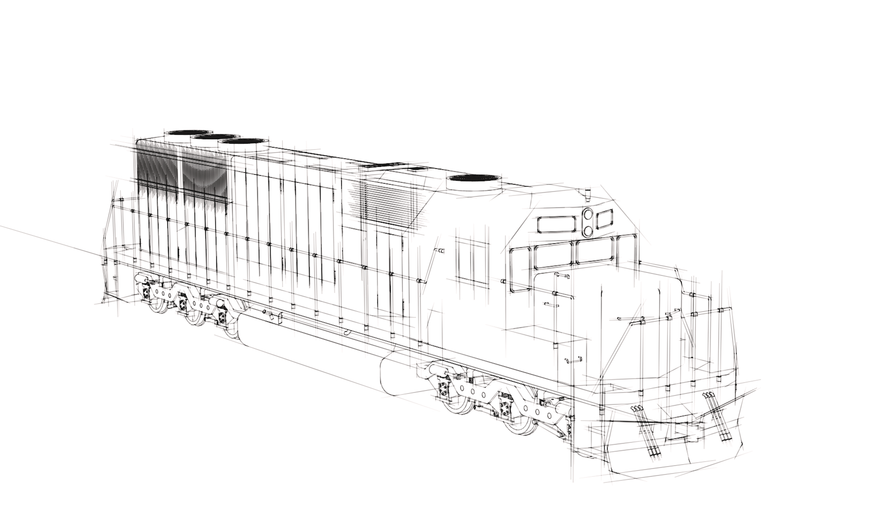 Sketch einer Lokomotive