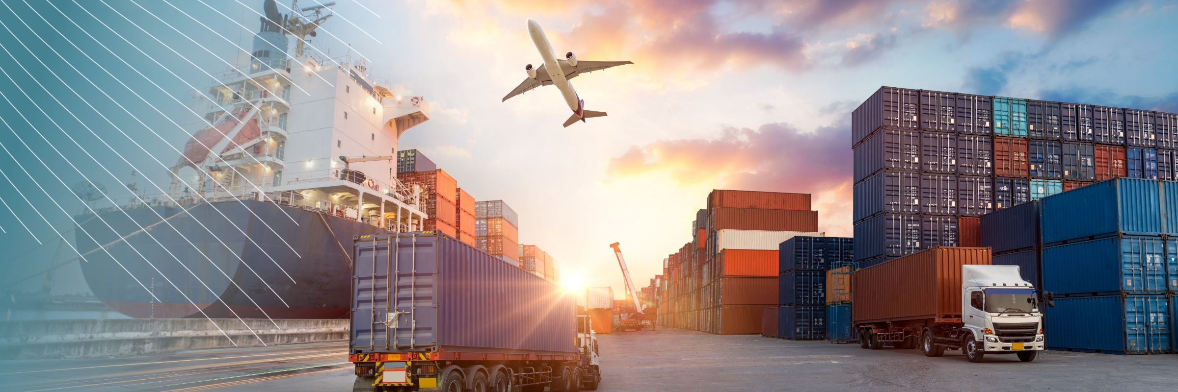 Stark beschäftigter Container-Dock